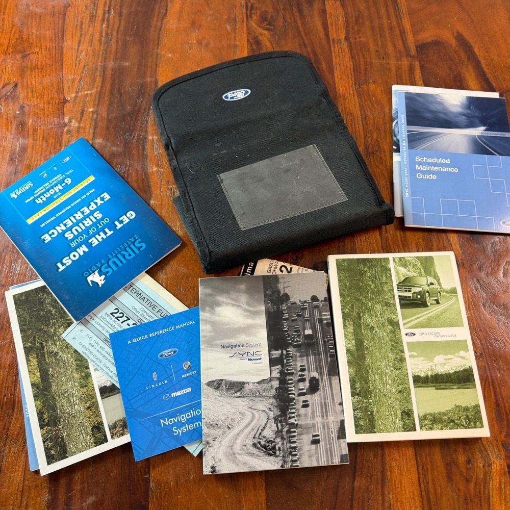 2010 Ford Escape Owners Manual Set with Case SYNC Navigation Maintenance Guide